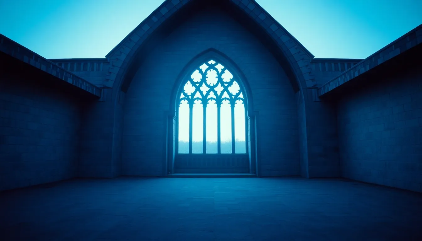 Sunlight through the arched window of an empty chapel, illustrating 401k withdrawal as a UK resident