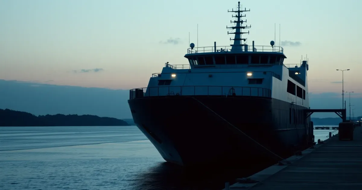 A ferry terminal on a river estuary at dawn, its berth empty, illustrating Cannot pay your tax bill: what to do