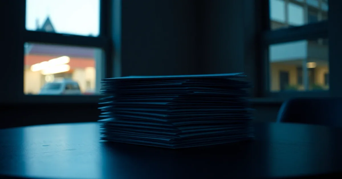 A stack of sealed unmarked envelopes on a dark table, illustrating Disclosing US income to HMRC