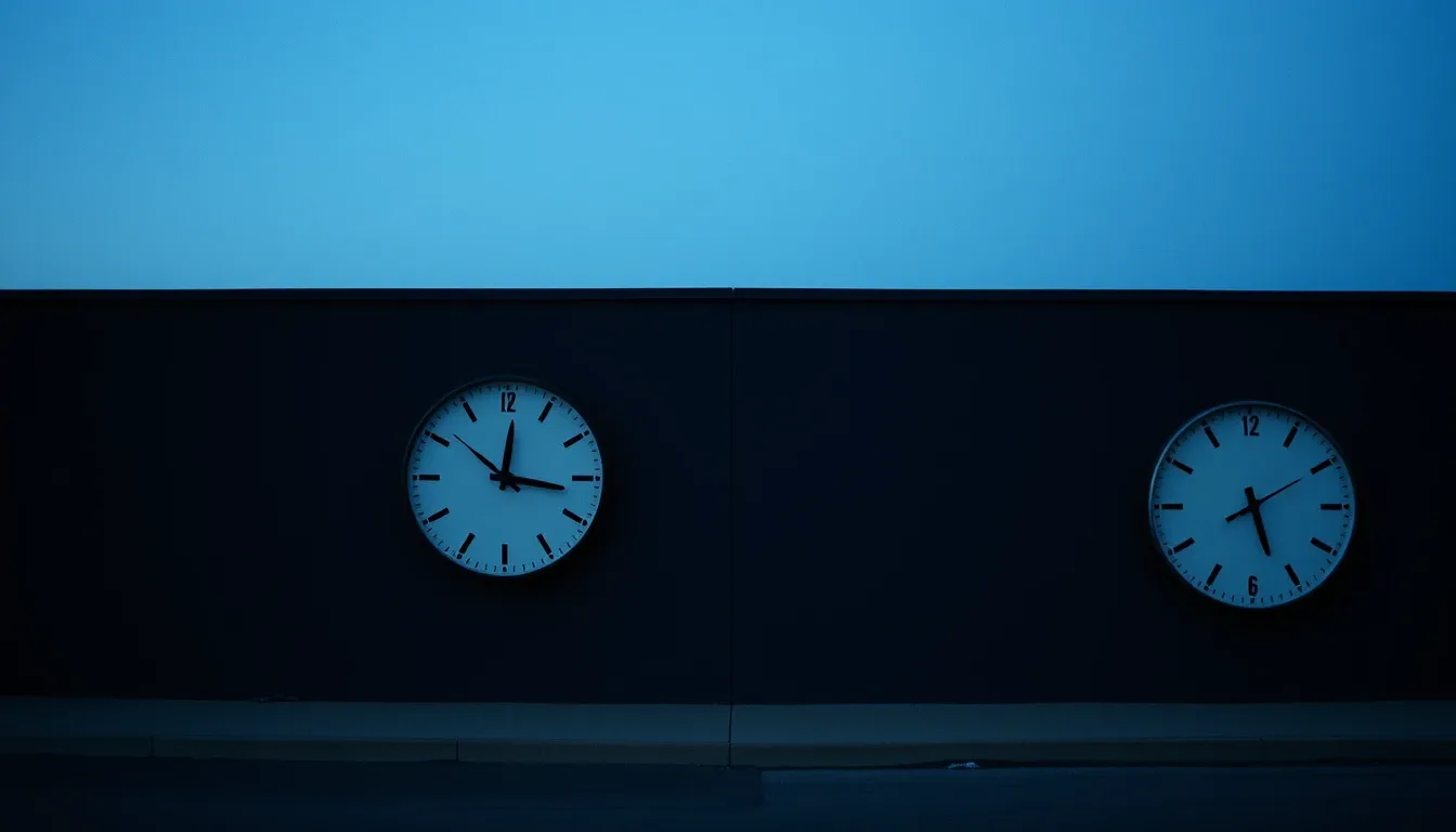 Two clocks on a dark wall showing different hours, illustrating EIN for a UK company: when you need one