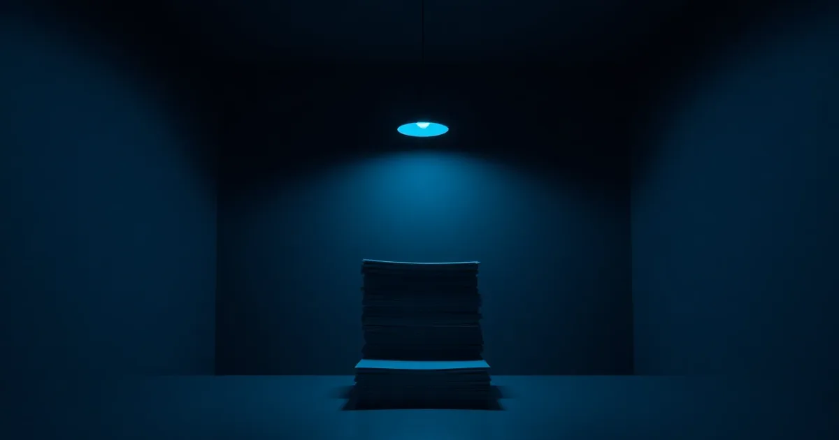 Closed folders stacked on a desk under a single lamp, illustrating FBAR filing cost: what you actually pay