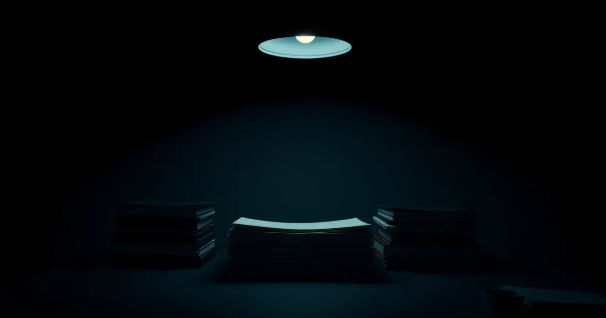 Closed folders stacked on a desk under a single lamp, illustrating Form 709 for Americans abroad