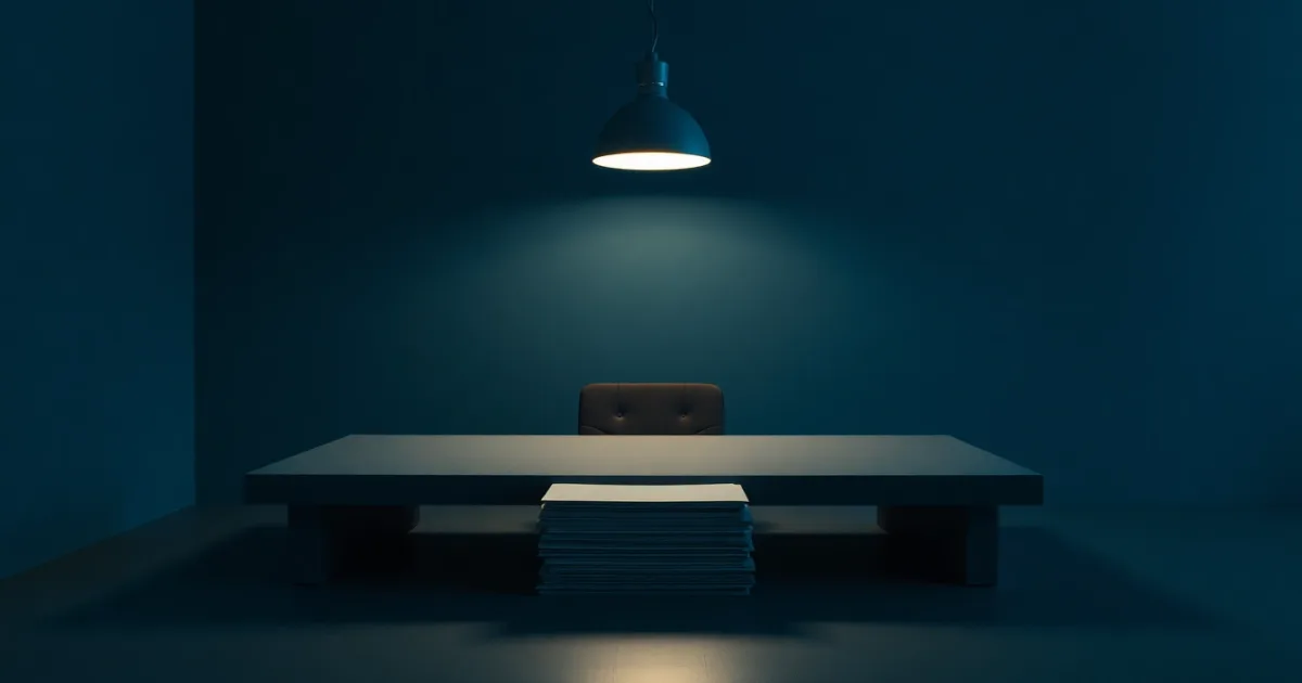 Closed folders stacked on a desk under a single lamp, illustrating Form 8621: who has to file it?
