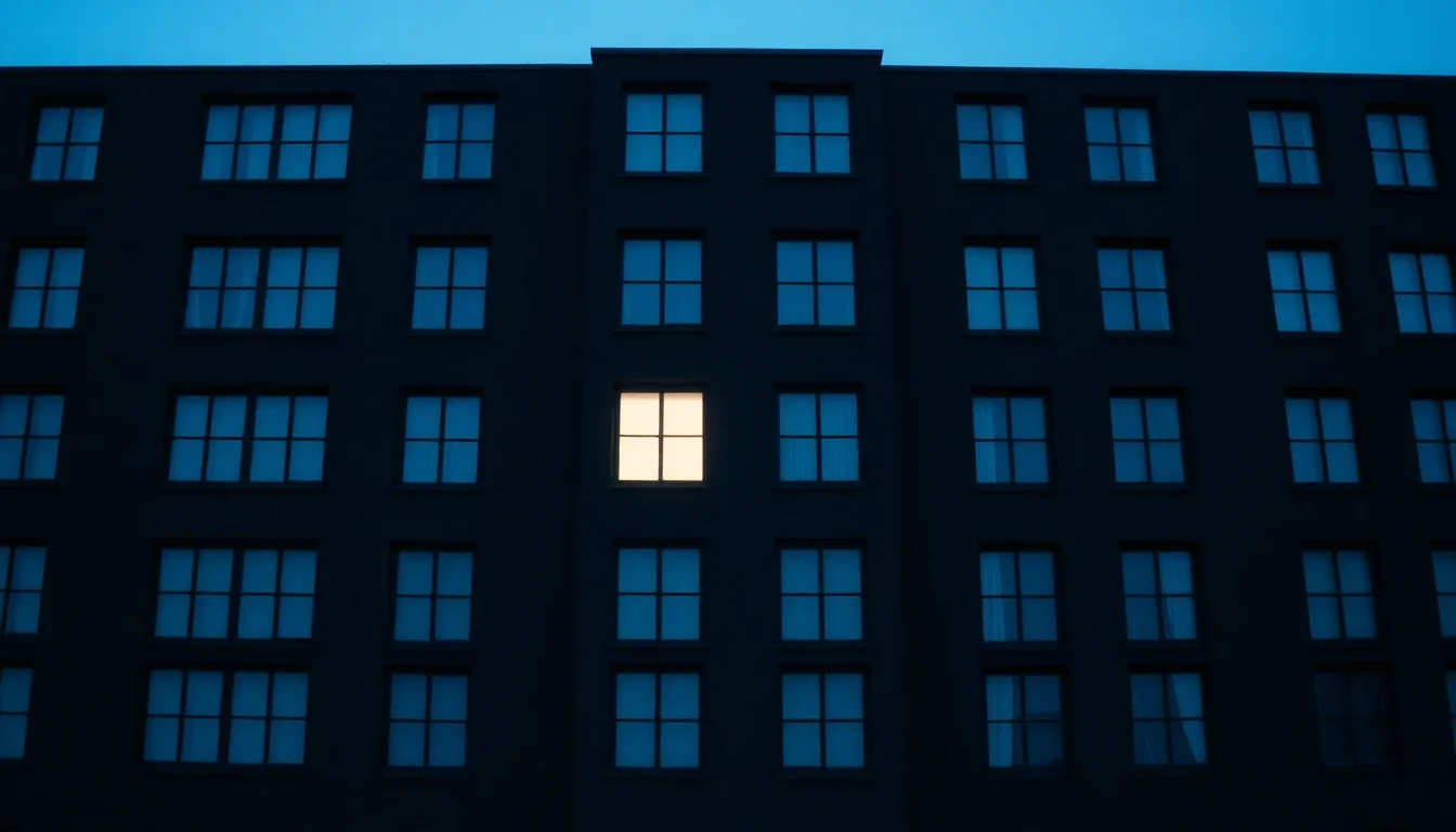 A dark facade of identical windows, a few lit from within, illustrating Form 8938 vs FBAR: which must you file?