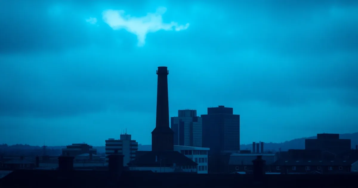 A red brick chimney skyline under heavy cloud, illustrating HMRC enquiry: what actually happens