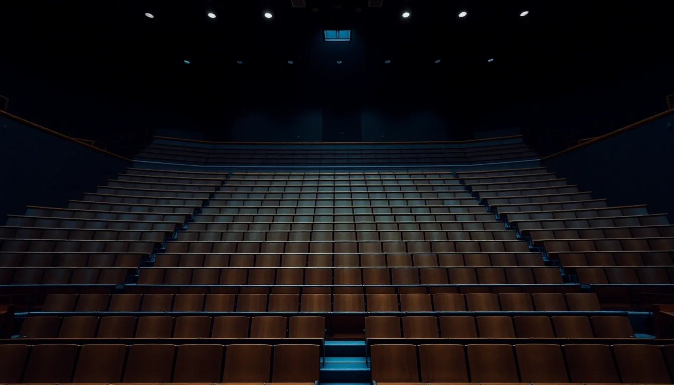 An empty chamber of tiered wooden benches, illustrating How HMRC knows about your income