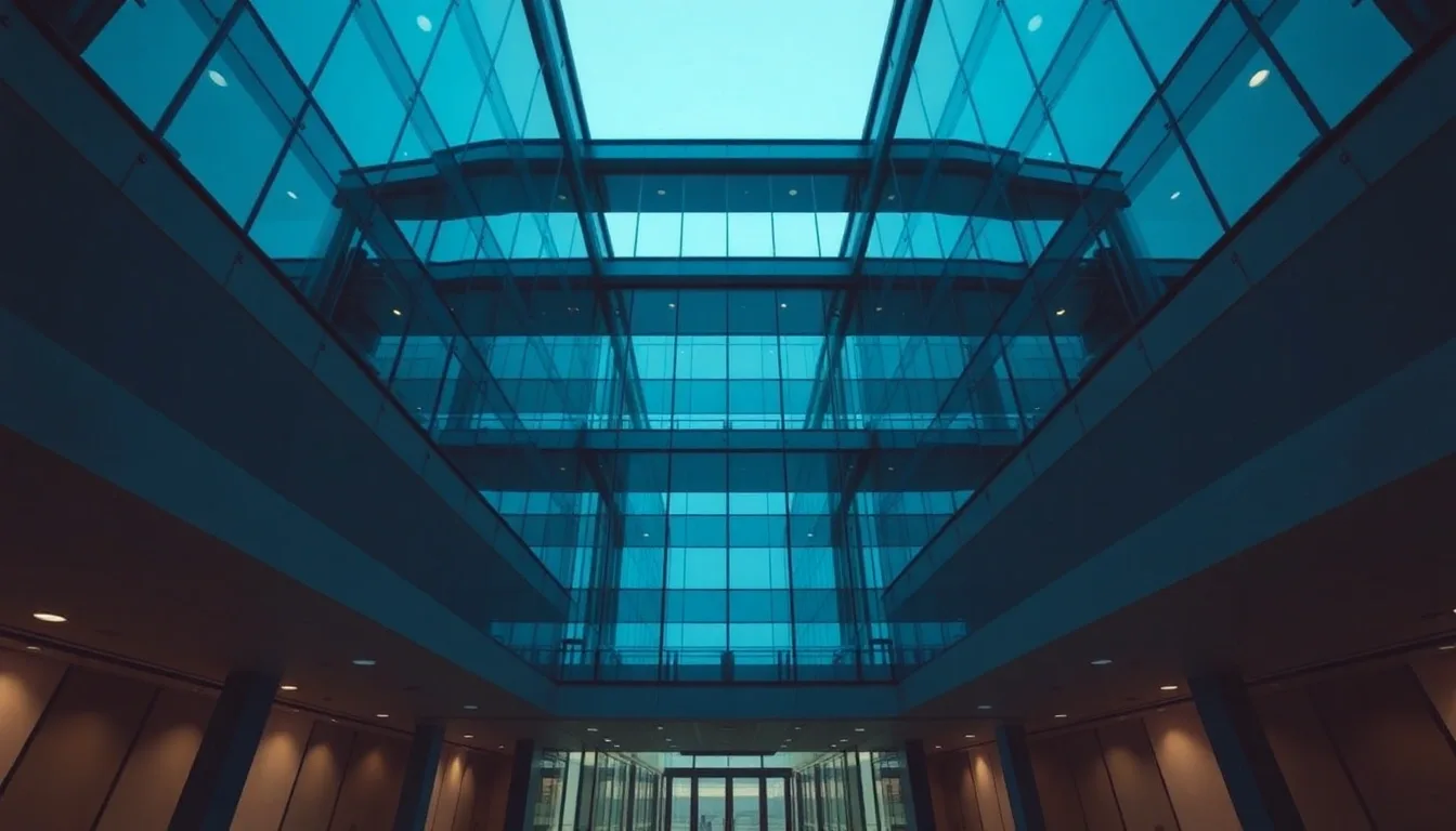 An empty steel and glass atrium seen from below, illustrating PFIC test: is your fund caught?
