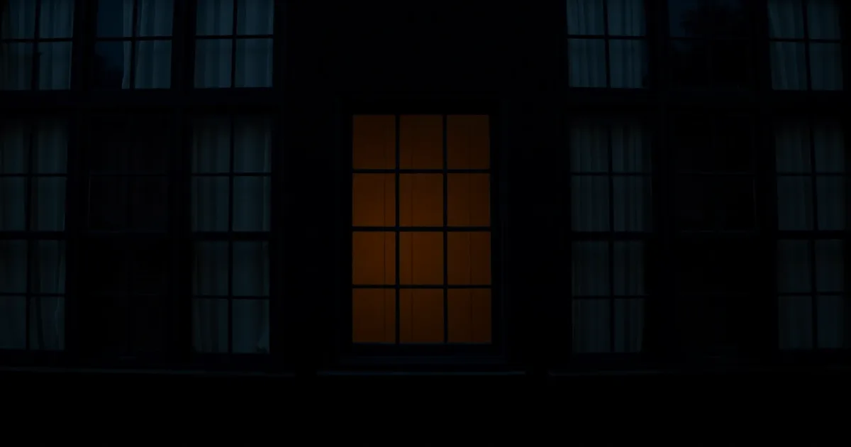 A dark facade of identical windows, a few lit from within, illustrating ITIN for a non-US spouse