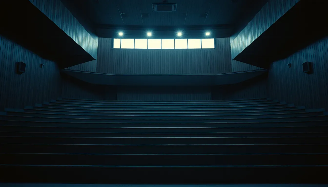 An empty chamber of tiered wooden benches, illustrating Leaving the UK: your final tax year