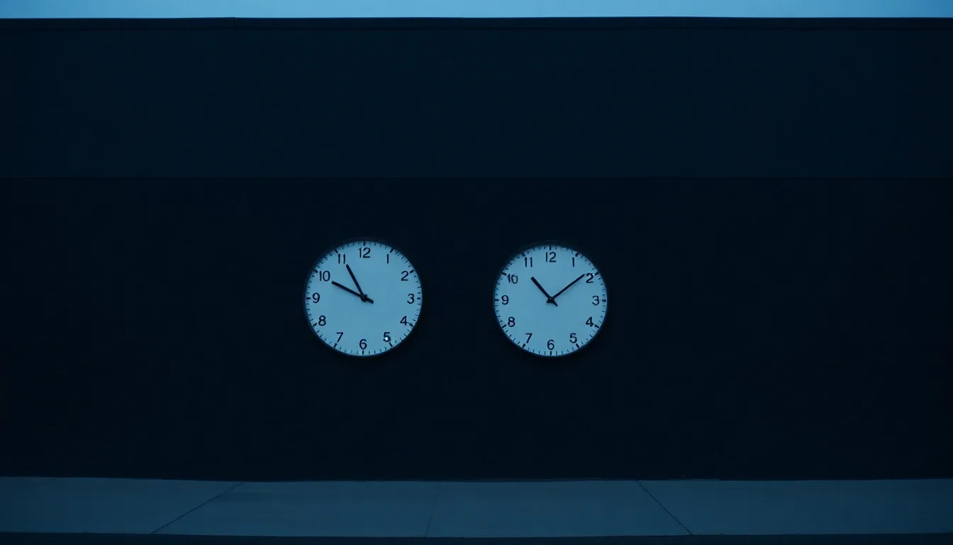 Two clocks on a dark wall showing different hours, illustrating Protective return for a UK company