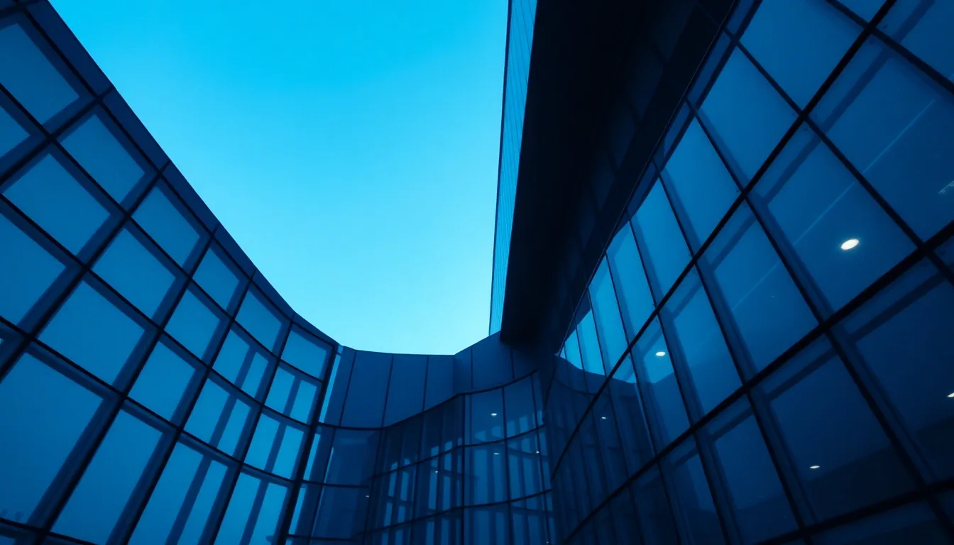 An empty steel and glass atrium seen from below, illustrating Streamlined filing cost: the real numbers
