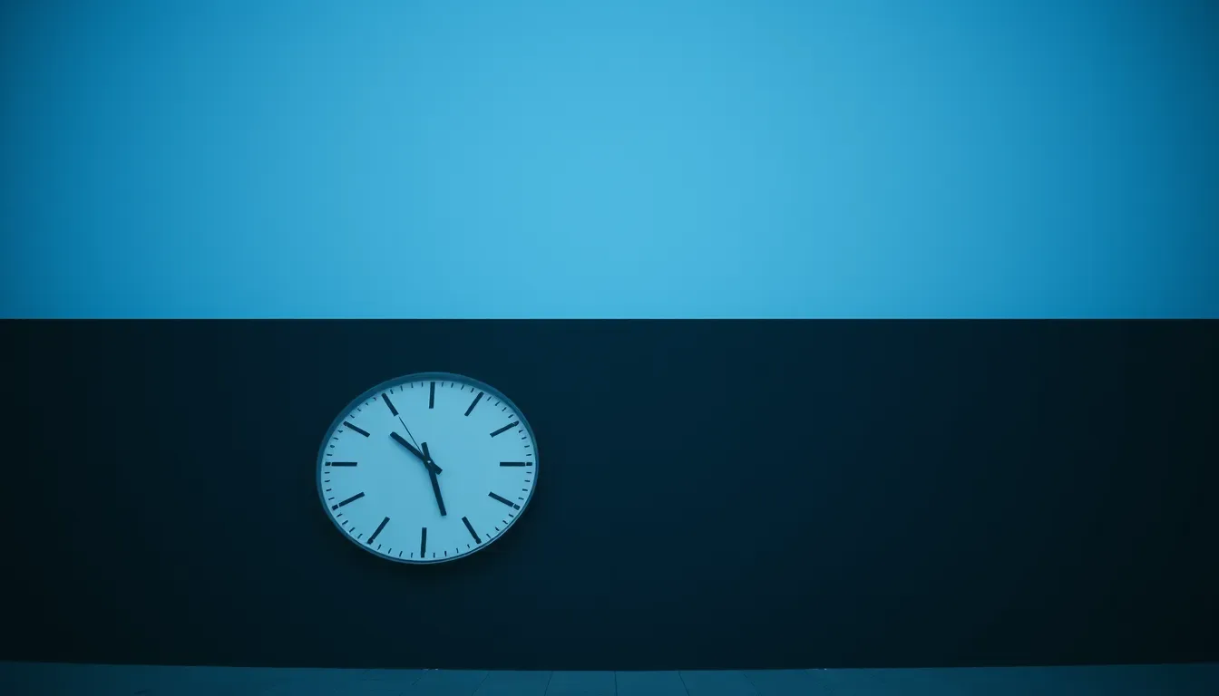 Two clocks on a dark wall showing different hours, illustrating UK bank account for a US citizen