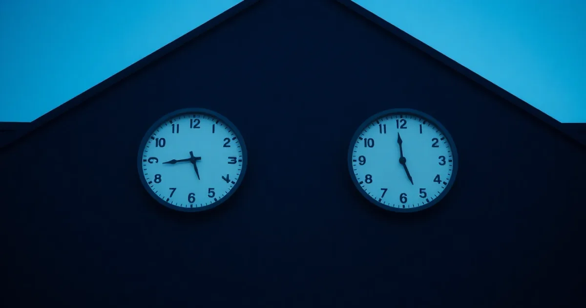 Two clocks on a dark wall showing different hours, illustrating Inheritance tax for Americans in the UK