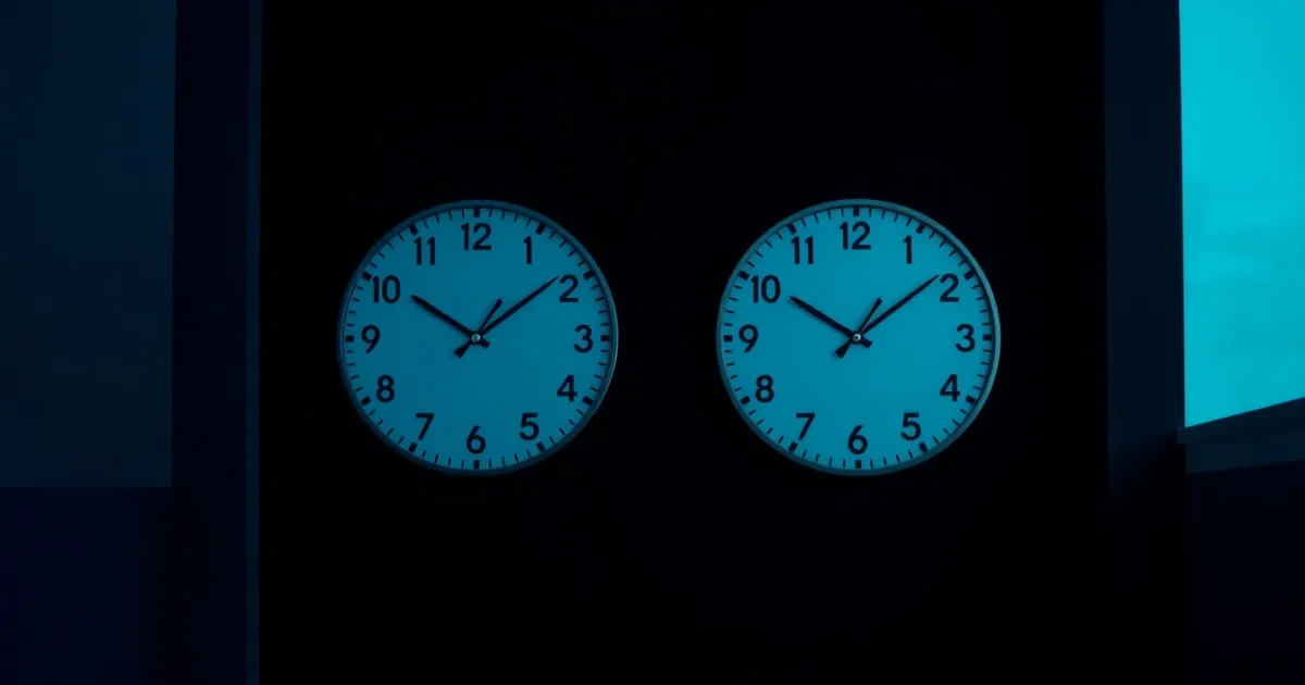 Two clocks on a dark wall showing different hours, illustrating US-UK totalization agreement explained