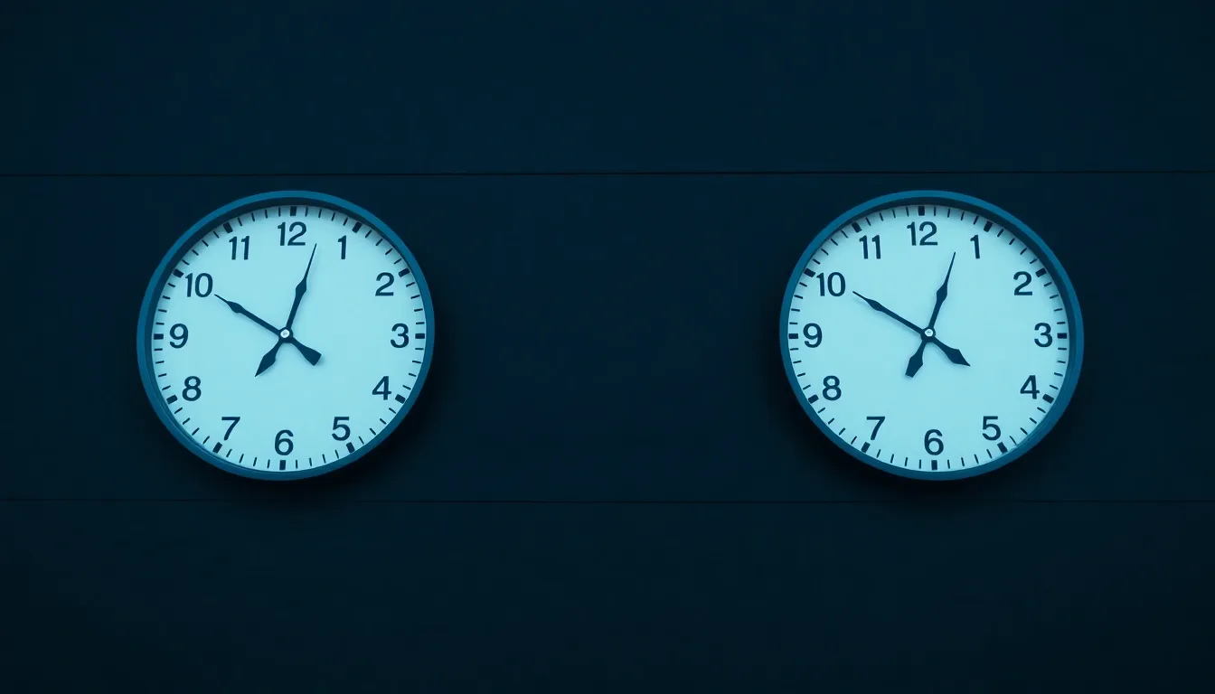 Two clocks on a dark wall showing different hours, illustrating US-UK totalization agreement explained