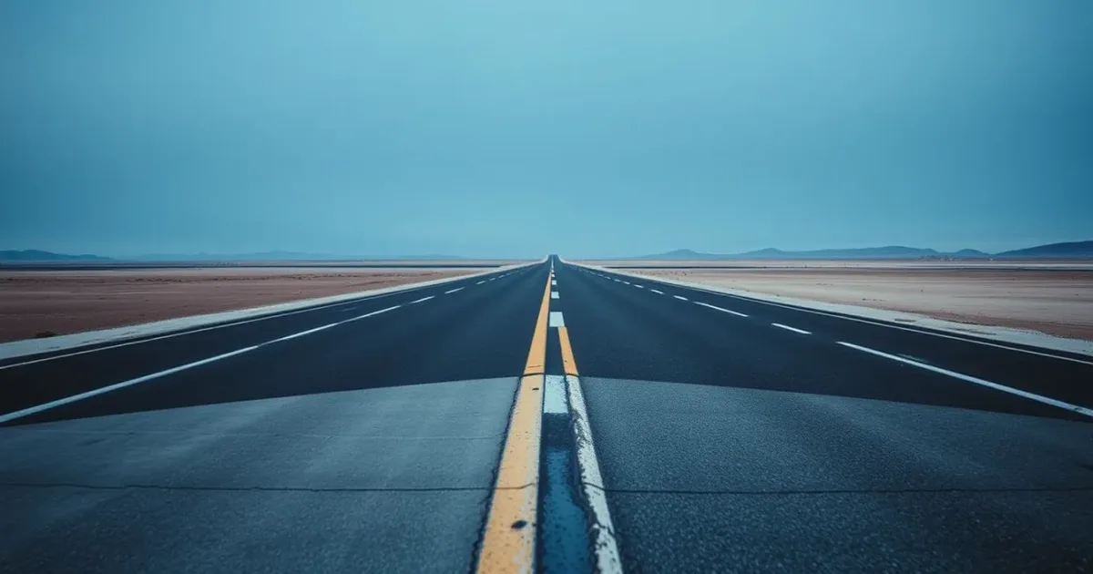 Two roads of different surfaces meeting on an empty plain, illustrating visiting lecturer tax in the UK and US