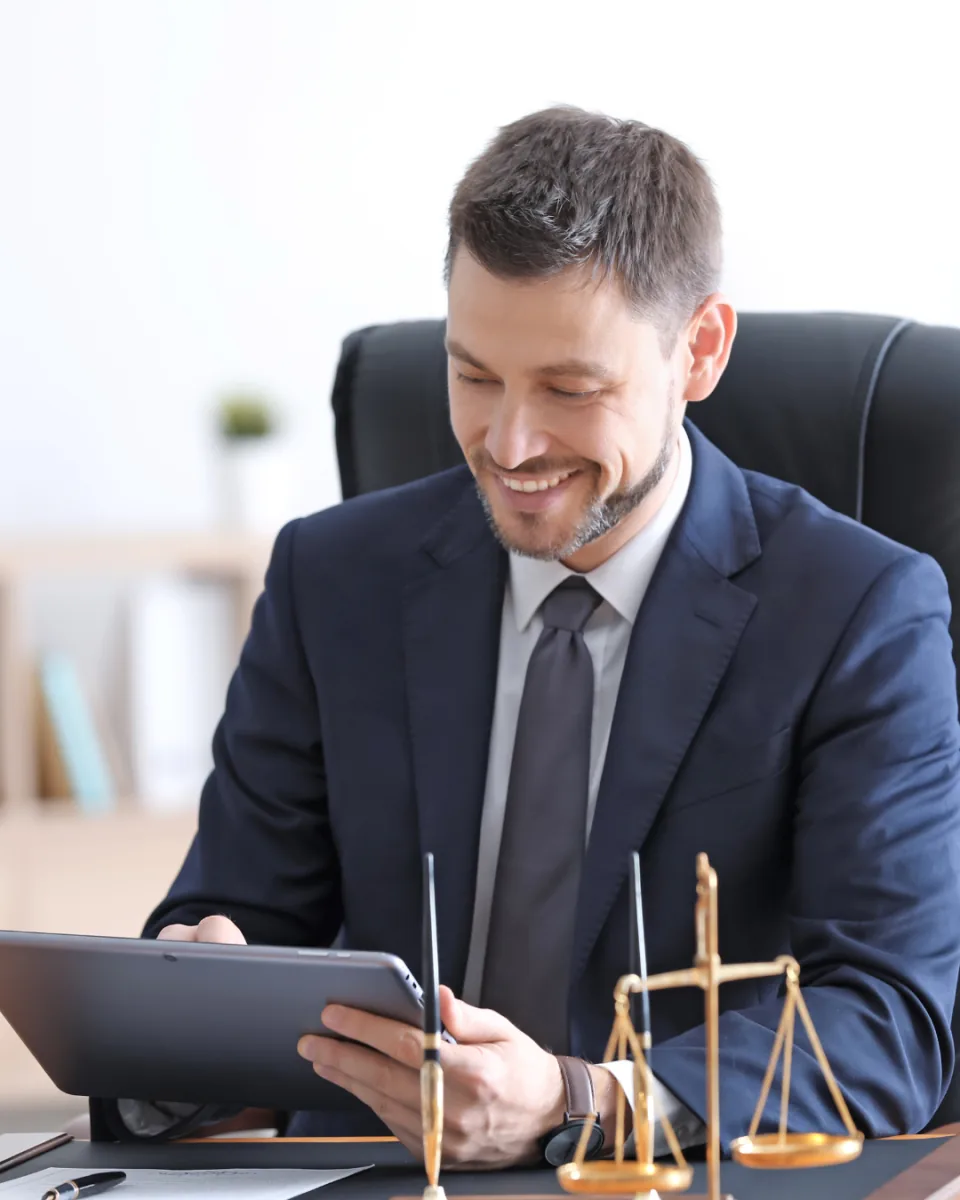 A specialist working through a client file